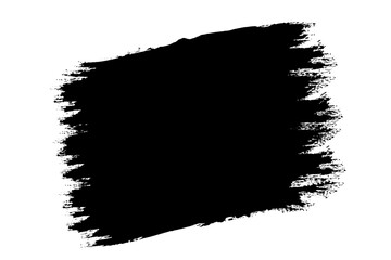 Fototapeta premium A modern black grunge brush stroke