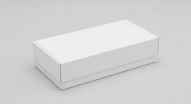 White rectangular box isolated