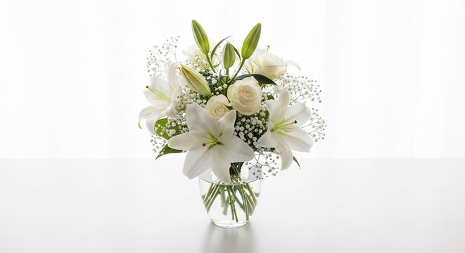 White flowers bouquet floral arrangement