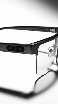 Smart glasses with builtin cameras demonstrating sleek design in motion