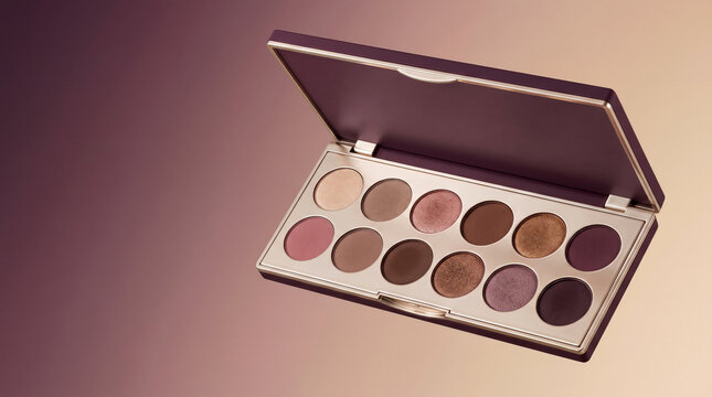 Luxury eyeshadow palette with twelve rich, pigmented shades for makeup artistry