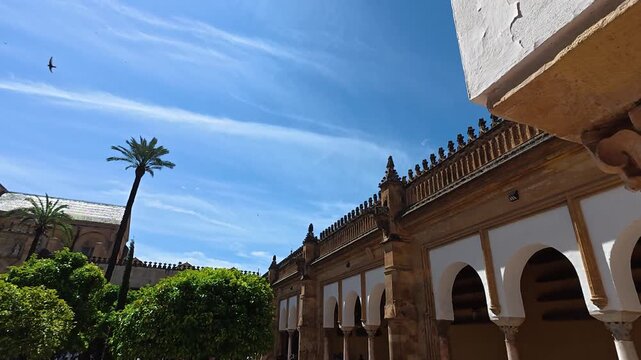 Historic architecture under clear blue sky