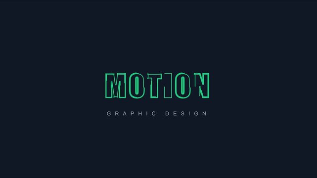 Motion glitch effect animation title sequence 4k