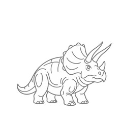 Fototapeta premium Triceratops dinosaur outline