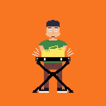 A man is playing the piano.