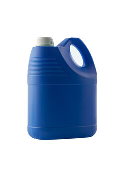 Blue Plastic Gallon Bottle Mockup Isolated on White background.
