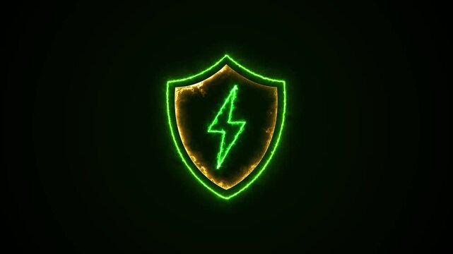 Energy Shield with Lightning Bolt Protection Animation