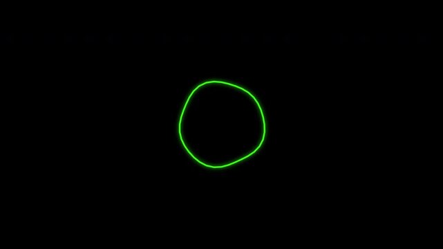 Neon green liquid blobs pulsing on a transparent background for loading animation overlay