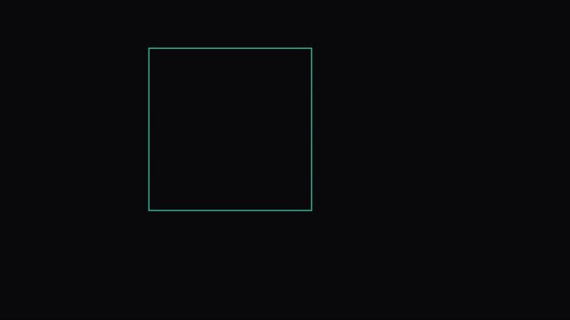 Minimalist abstract geometric motion animation 4k background, with neon square, frames
