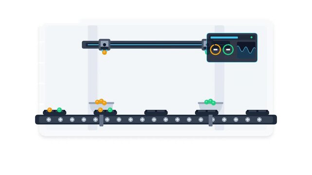Automated Production Line with Robotic Arm and Conveyor Belt