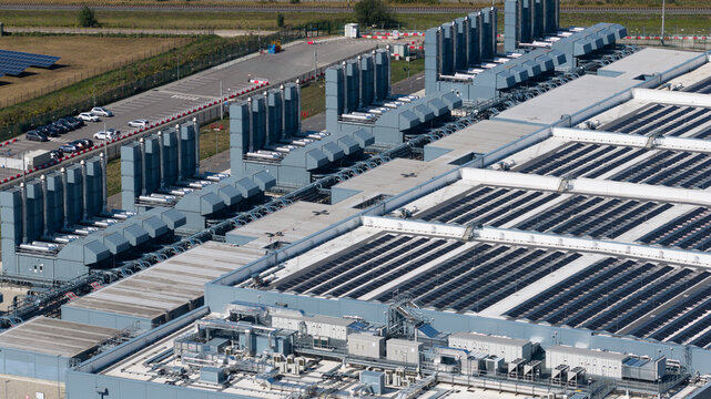 Aerial view of Hyperscale Data Center in Winschoten, Netherlands