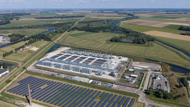 Aerial view of Hyperscale Data Center in Winschoten, Netherlands