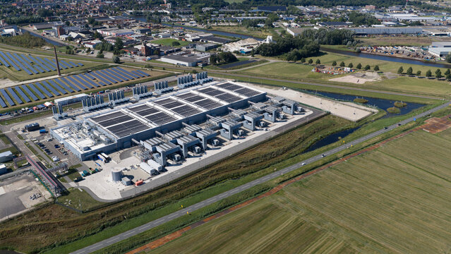 Aerial view of Hyperscale Data Center in Winschoten, Netherlands