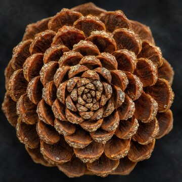 Macro Spiral Pattern Of Pine Cone Scales