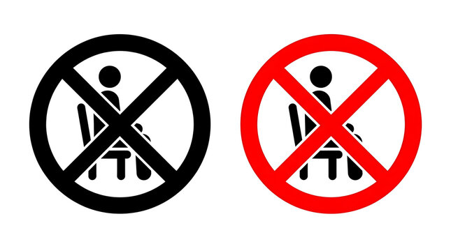No people sitting or standing symbol icons