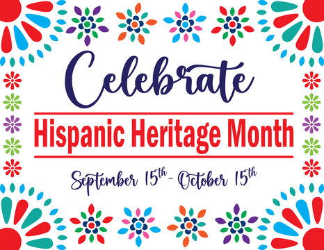 Hispanic Heritage Month Colorful Banner Sept 15 Oct 15