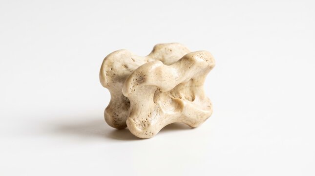 Single animal vertebra bone closeup
