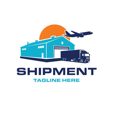 Illustration of Cargo and Shipment Logo Design Vector Illustration