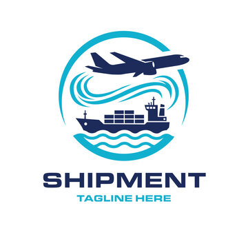 Illustration of Cargo and Shipment Logo Design Vector Illustration