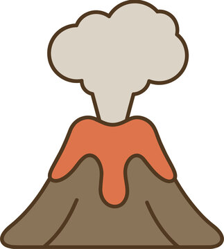 Erupting Volcano Earth Science Geology Illustration