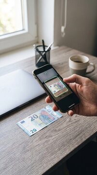 Mobile app digitizing paper money into web3 tokens for decentralized finance banking articles