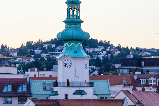 Michaels Gate in Old Town Bratislava seen from the Old Town Tower , Slovakia