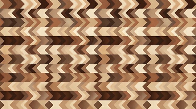 Continuous graphic backdrop featuring rows of geometric pointing arrow shapes in shades of earth brown and warm beige arrow pattern background arrowhead brown geometric pointing direction vector