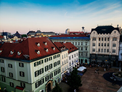 Old Town Bratislava seen from the Old Town Tower , Slovakia