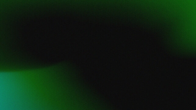 Abstract dark green and black gradient background with soft light diffusion