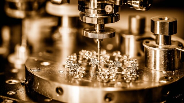 Precision Craftsmanship in Jewelry Manufacturing Process Close-Up