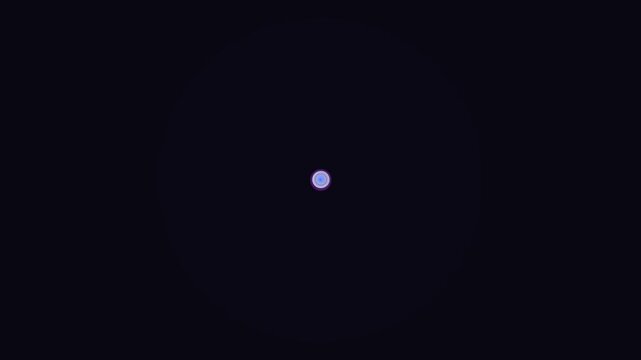 Abstract particle spiral motion in dark space dynamic glowing dots animation
