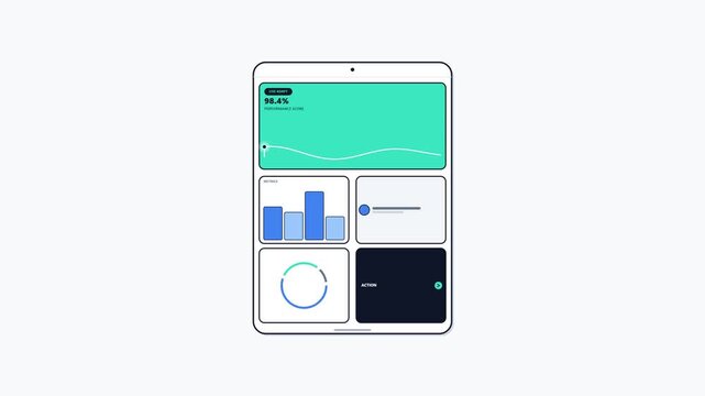 Modern Dashboard UI Design Showing Data Metrics and Adaptive Graphics