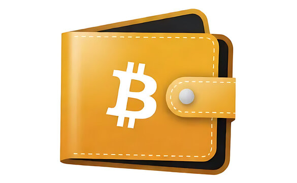 Gold wallet with the Bitcoin symbol