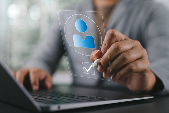 Cyber identity and client verification concept showing analyst evaluating banking user data and risk for Know Your Customer (KYC) compliance, cybersecurity, and fraud prevention in finance.