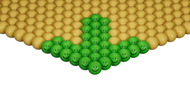 green management of business team.Facial expressions. Mental health assessment.Supports PNG files with transparent backgrounds.