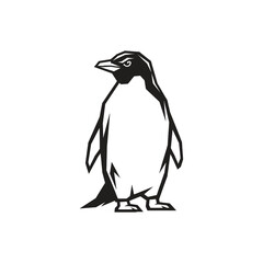 Obraz premium Cute penguin standing polar animal vector illustration