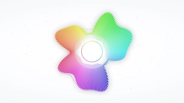 Abstract rainbow circle spectrum in white background 