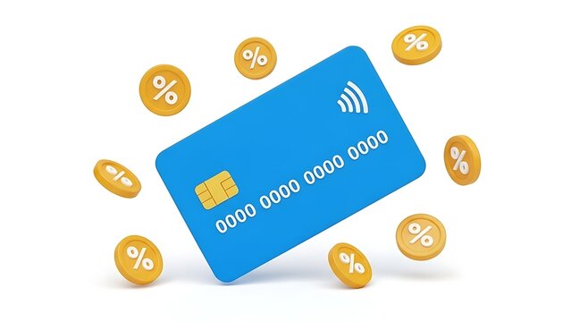 Credit Card Set Vector Illustration for Banking, Finance, Payment, Shopping and Business Transactions with Modern Plastic Card Design and Security Chip Elements