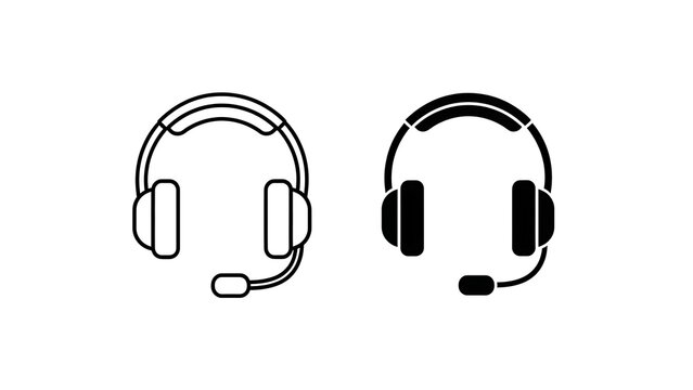 Black and White Abstract Background with Headphones, Audio Sound, Music Technology and DJ Vector Illustration for Entertainment and Web Design