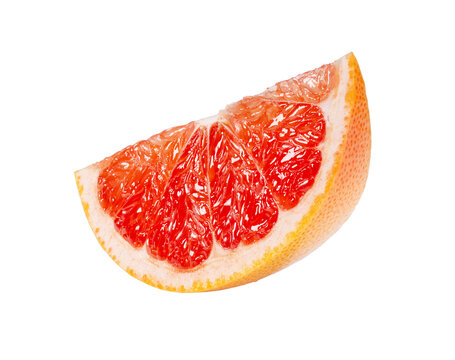 Grapefruit placed against a white background.