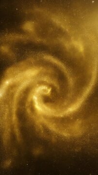 Golden Spiral Galaxy in Deep Space Generative AI