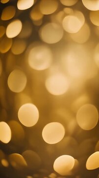 Abstract Golden Bokeh Lights Background Generative AI