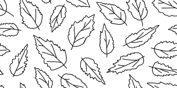 Dry autumn leaves, seamless pattern, isolated on a white background, vector print