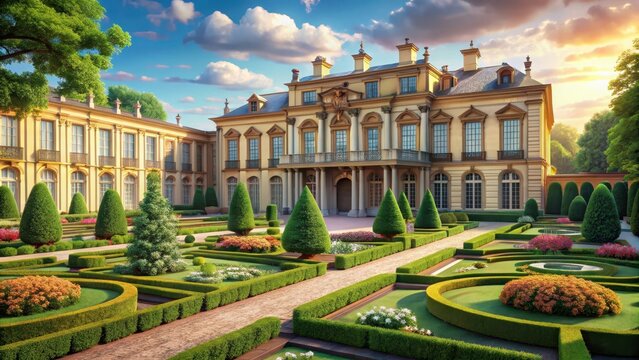Elegant Historic Mansion Surrounded by Beautiful Lush Gardens