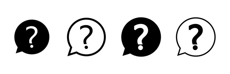 Obraz premium Question icon set. question mark icon vector.