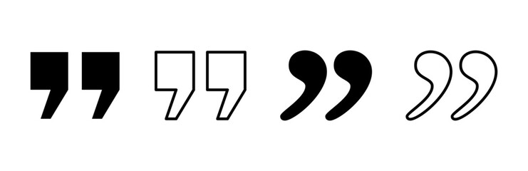 Obraz premium Quote icon set. Quotation mark symbol.