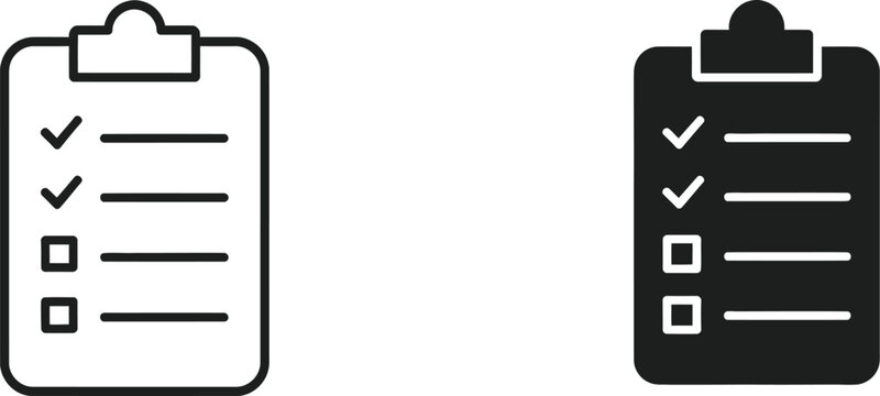 To do list outlined and solid icon vector collection for task management, productivity, planning, organization, checklists, reminders, and vector illustration.
