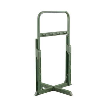 Green folding game rack and holder stand as transparent PNG