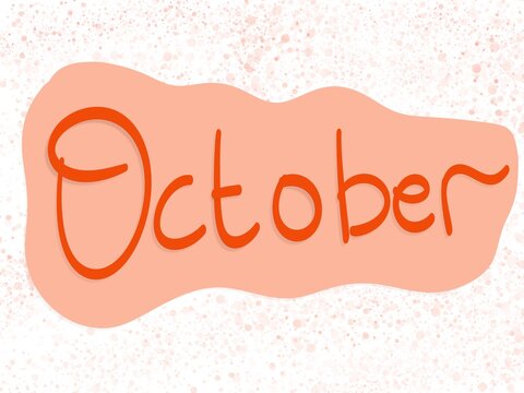 October text illustration typography