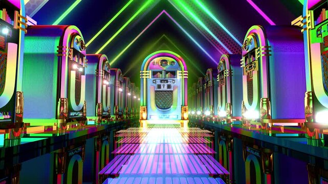 Retro Jukebox Corridor